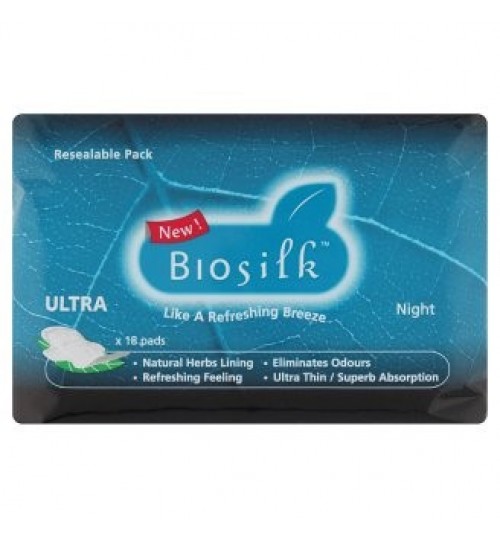 Biosilk 天然草本卫生棉超薄夜用装